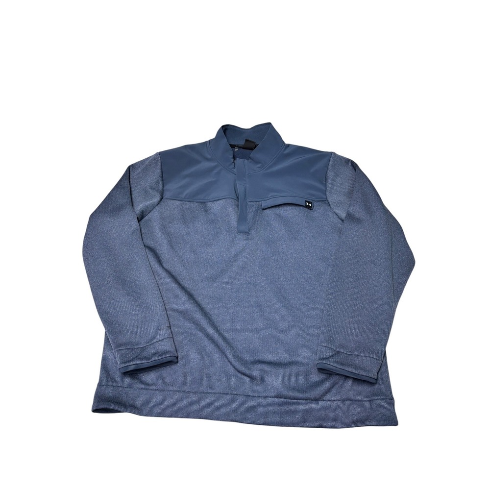 Under Armour Golf Storm Mens 2XL Blue Heather Quarter Zip Pullover 1382920